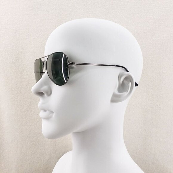 Ray-Ban RB3689 Aviator Metal Sunglasses Black OS - Picture 11 of 14